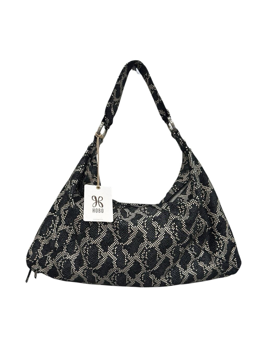 HOBO Paulette Leather Hobo Shoulder Bag Pixel Exotic NWT $328 with Dustbag